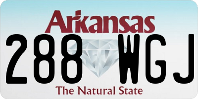 AR license plate 288WGJ