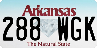AR license plate 288WGK
