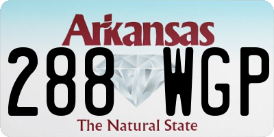 AR license plate 288WGP