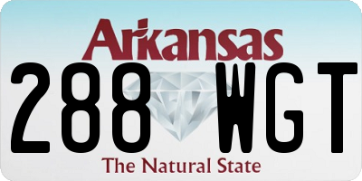AR license plate 288WGT