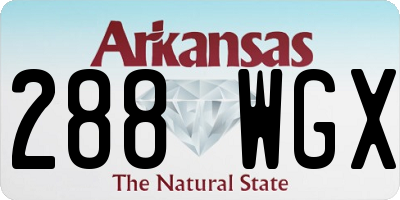 AR license plate 288WGX