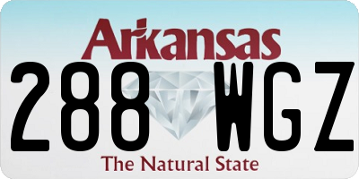 AR license plate 288WGZ