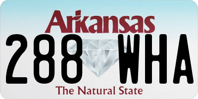 AR license plate 288WHA