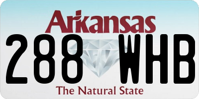 AR license plate 288WHB