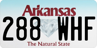 AR license plate 288WHF