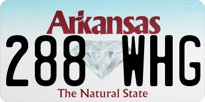 AR license plate 288WHG