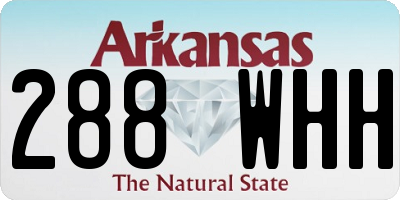 AR license plate 288WHH