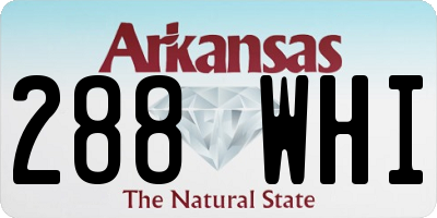 AR license plate 288WHI