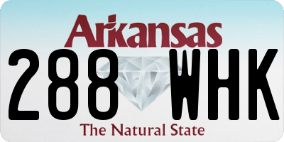 AR license plate 288WHK