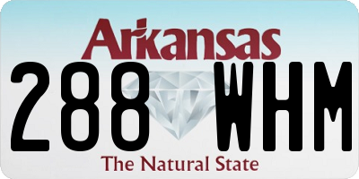 AR license plate 288WHM