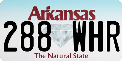 AR license plate 288WHR