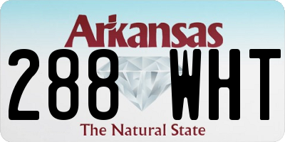 AR license plate 288WHT