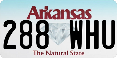 AR license plate 288WHU