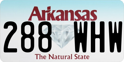 AR license plate 288WHW