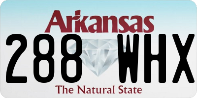 AR license plate 288WHX