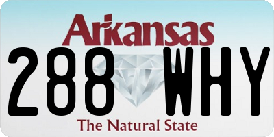 AR license plate 288WHY