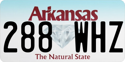 AR license plate 288WHZ