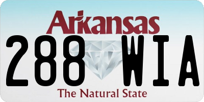 AR license plate 288WIA