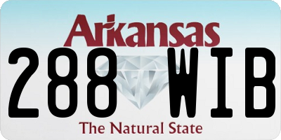 AR license plate 288WIB