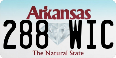 AR license plate 288WIC