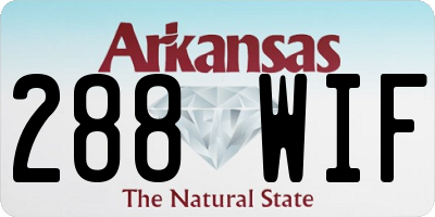 AR license plate 288WIF
