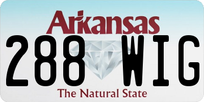 AR license plate 288WIG