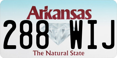 AR license plate 288WIJ