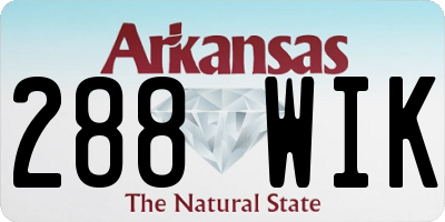 AR license plate 288WIK