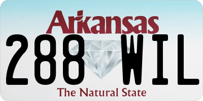 AR license plate 288WIL