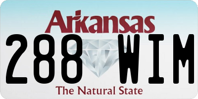 AR license plate 288WIM