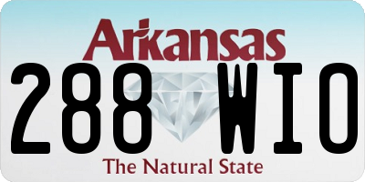 AR license plate 288WIO