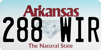 AR license plate 288WIR