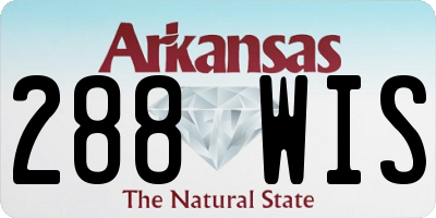AR license plate 288WIS