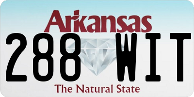 AR license plate 288WIT