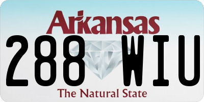 AR license plate 288WIU