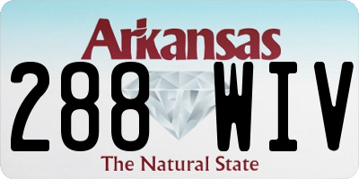 AR license plate 288WIV