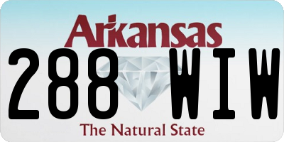 AR license plate 288WIW