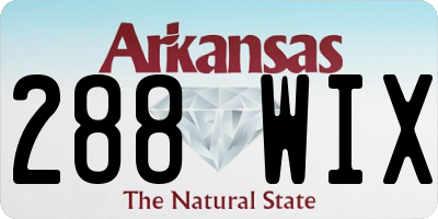 AR license plate 288WIX