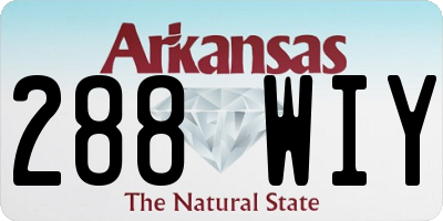 AR license plate 288WIY