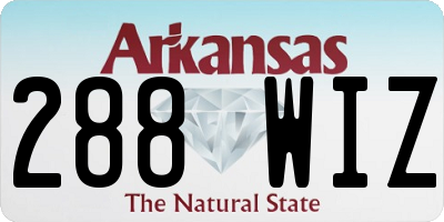 AR license plate 288WIZ