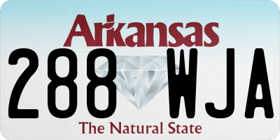 AR license plate 288WJA