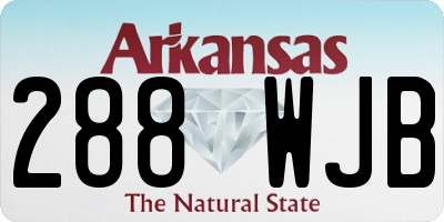 AR license plate 288WJB