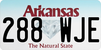 AR license plate 288WJE