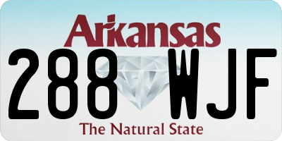 AR license plate 288WJF