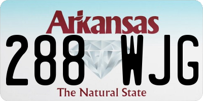 AR license plate 288WJG