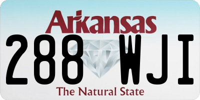 AR license plate 288WJI