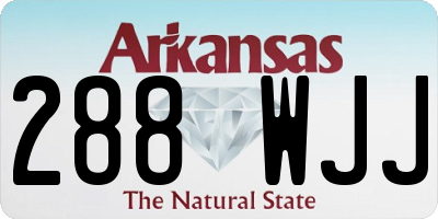 AR license plate 288WJJ