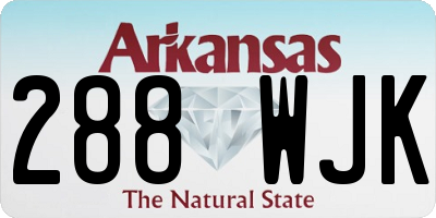 AR license plate 288WJK