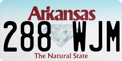 AR license plate 288WJM