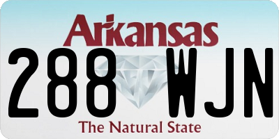 AR license plate 288WJN